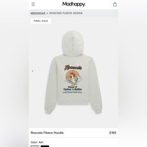 MadHappy Roscoes Chicken and Waffles LA Collab New Without Tags